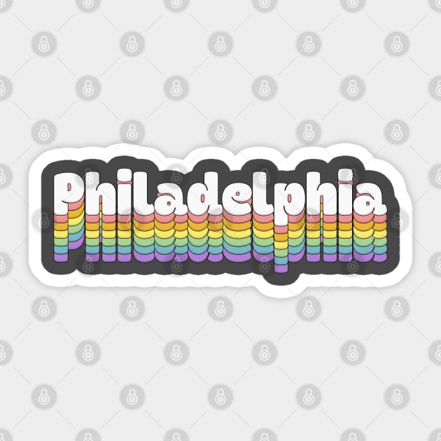 Philadelphia  // Retro Typography Design Sticker by DankFutura